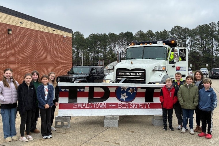East Robertson Elementary Students Embrace Community and Safety in TDOT's Paint the Plow Event