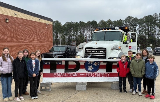 East Robertson Elementary Students Embrace Community and Safety in TDOT's Paint the Plow Event