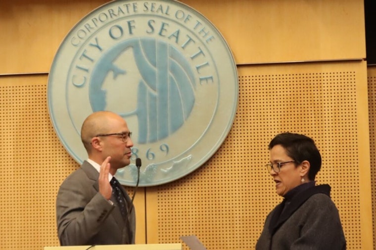 Eddie Lin Sworn In as New Seattle District 2 City Councilmember, Pledges Focus on Family and Housing Issues