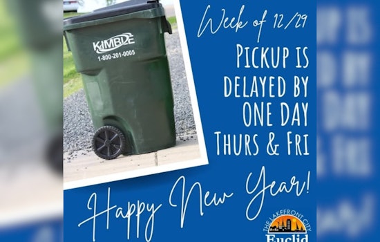 Euclid Announces New Year's Day Closures and Altered Trash Collection Schedule