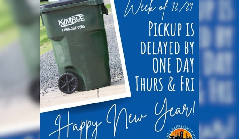 Euclid Announces New Year's Day Closures and Altered Trash Collection Schedule