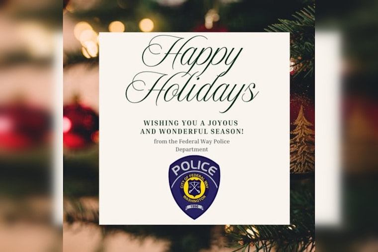 Federal Way Police Department Spreads Holiday Cheer and Safety Wishes to Community on Facebook