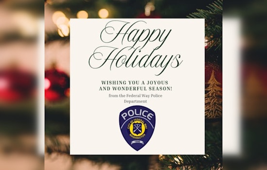 Federal Way Police Department Spreads Holiday Cheer and Safety Wishes to Community on Facebook