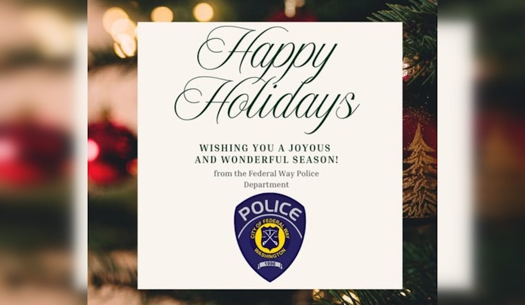 Federal Way Police Department Spreads Holiday Cheer and Safety Wishes to Community on Facebook