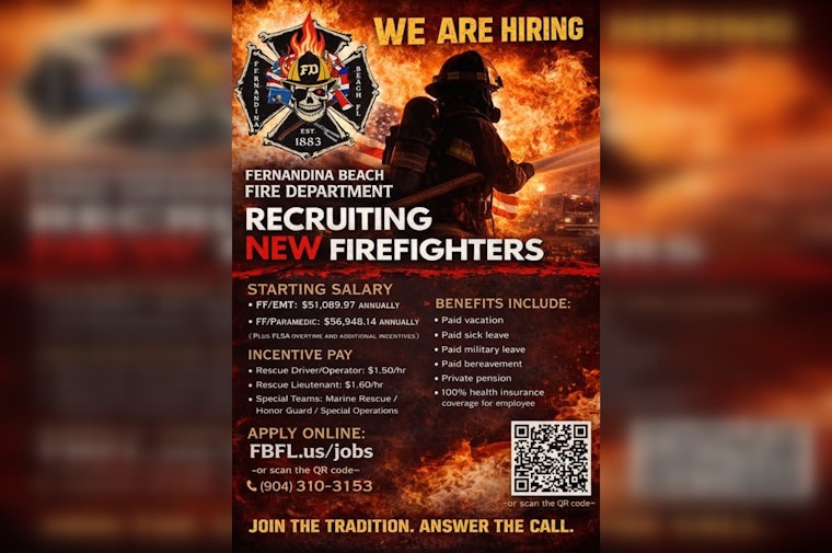 Fernandina Beach Fire Department Seeks New Recruits with Attractive Pay and Benefits