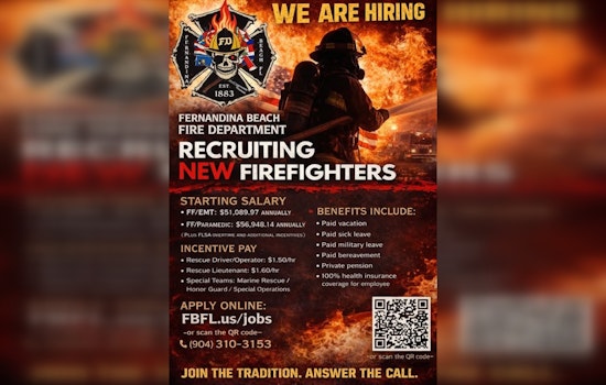 Fernandina Beach Fire Department Seeks New Recruits with Attractive Pay and Benefits