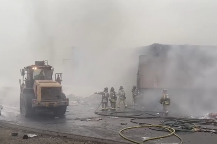 Firefighters Battle Blaze at San Martin Recycling Center, Prompting Shelter in Place Warning in Santa Clara County