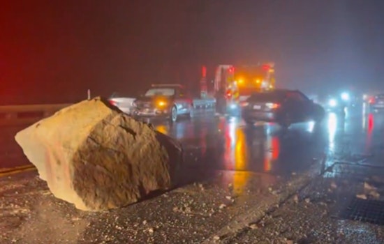 Five Injured as Boulder Rolls onto Highway 18 Near Big Bear Lake Following Storm
