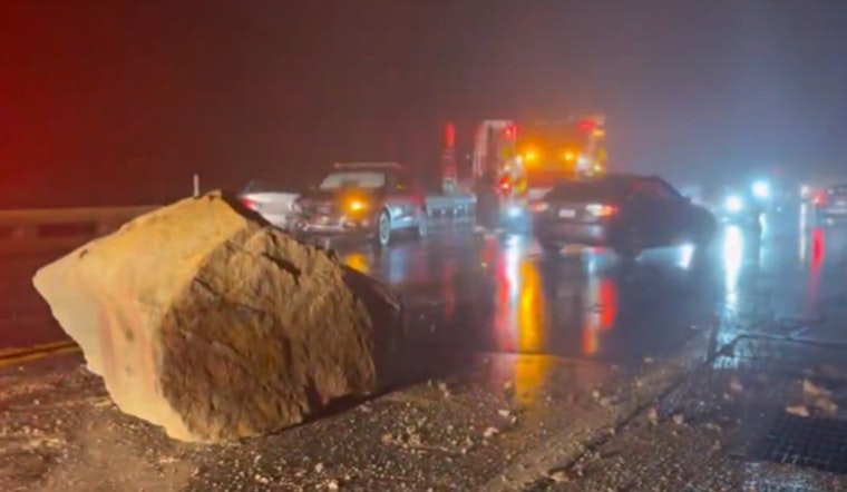 Five Injured as Boulder Rolls onto Highway 18 Near Big Bear Lake Following Storm