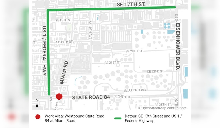 Fort Lauderdale Traffic Relief: Water Main Repair Complete, Roads at State Road 84 and Miami Road Reopened
