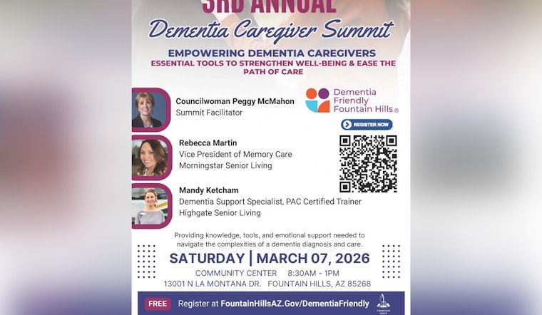 Fountain Hills to Host 3rd Annual Dementia Caregiver Summit on March 7, 2026 for a Day of Education and Support