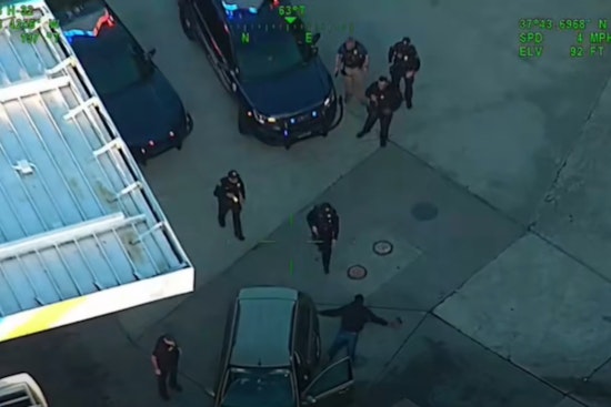 Fuel Run Flop as CHP Chopper Tracks Oakland Robbery Suspect to Gas Pump Surrender