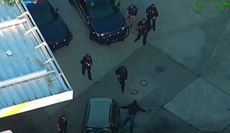 Fuel Run Flop as CHP Chopper Tracks Oakland Robbery Suspect to Gas Pump Surrender