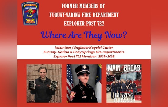 Fuquay-Varina Fire Department Celebrates Local Firefighter Kayelei Carter for Pioneering Wake County's First All-Female Fire Crew