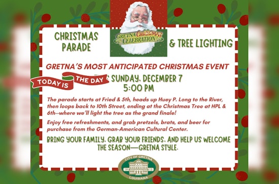 Gretna Revels in Festive Splendor with Annual Christmas Parade and Tree Lighting Ceremony