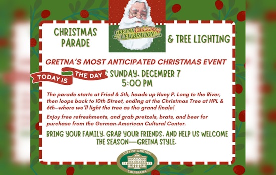 Gretna Revels in Festive Splendor with Annual Christmas Parade and Tree Lighting Ceremony