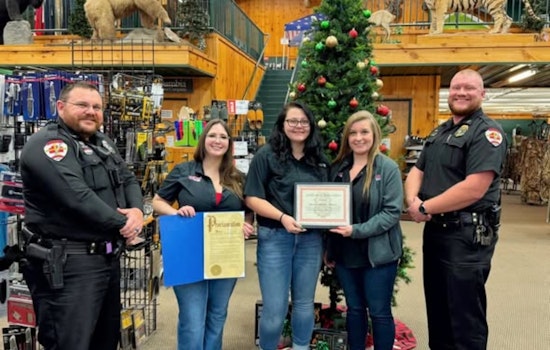 Hebron Police Celebrate Vance Outdoors for Community Support in 'Christmas Shopping with the Hebron Police' Initiative