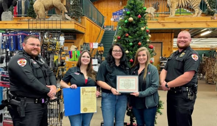 Hebron Police Celebrate Vance Outdoors for Community Support in 'Christmas Shopping with the Hebron Police' Initiative