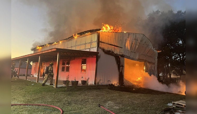 Hernando County Fire Rescue Battles Blaze in Brooksville Barn on Christmas Eve