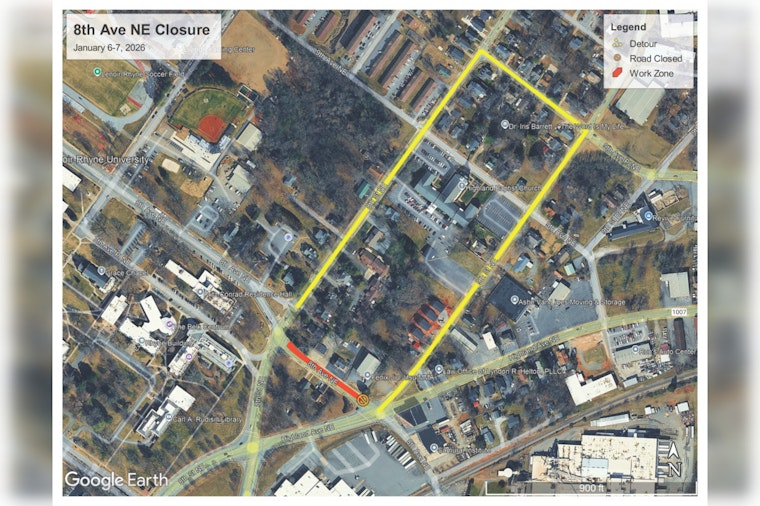 Hickory Announces Temporary Closure of Eighth Avenue NE for Tree Trimming Operations in January