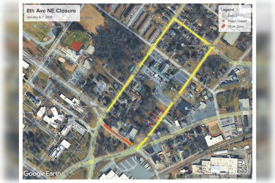 Hickory Announces Temporary Closure of Eighth Avenue NE for Tree Trimming Operations in January