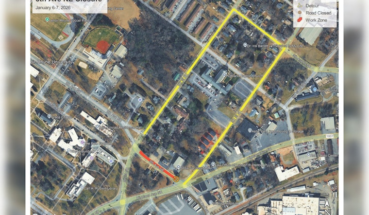 Hickory Announces Temporary Closure of Eighth Avenue NE for Tree Trimming Operations in January