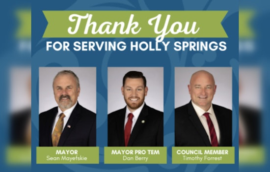 Holly Springs Honors Legacy of Departing Leaders Mayor Mayefskie, Mayor Pro Tem Berry, and Council Member Forrest
