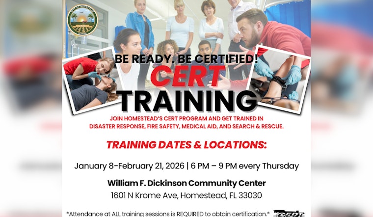 Homestead Enhances Disaster Preparedness with Second CERT Training Program - Enrollment Now Open