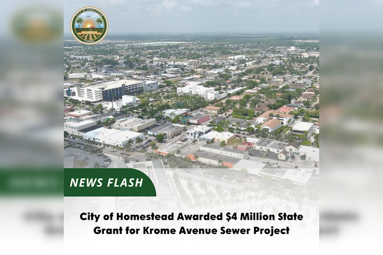 Homestead, Florida Secures $4M State Grant to Upgrade Krome Avenue Sewers, Boosts Biscayne Bay Protection Efforts