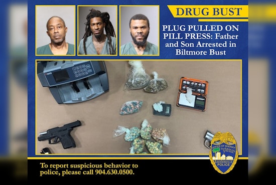 Jacksonville Father-Son Duo Arrested for Running Illegal Pill Press Operation