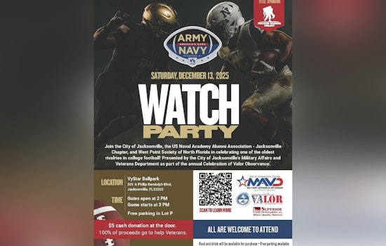 Jacksonville Rallies Communities for Spirited Army-Navy Game Watch Party to Benefit Military Charities
