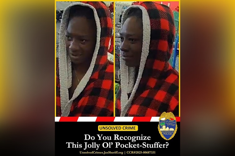 Jacksonville Sheriff's Office Humorously Seeks "Jolly Ol' Pocket-Stuffer" Suspected of Festive Shoplifting Spree
