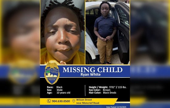 Jacksonville Sheriff's Office Successfully Locates Missing 10-Year-Old Ryan White, Celebrates Community's Effort in Swift Resolution