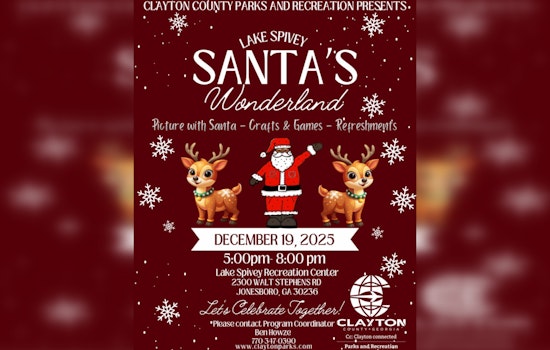 Jonesboro's Lake Spivey Recreation Center to Host Enchanting Santa's Wonderland This December