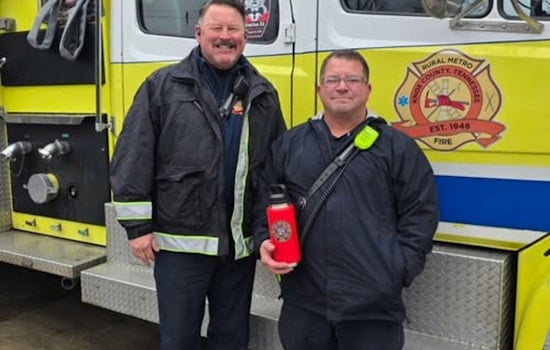 Knox County Firefighter Bryan Hipsky Honored for Exceptional Dedication and Service at Rural Metro Fire