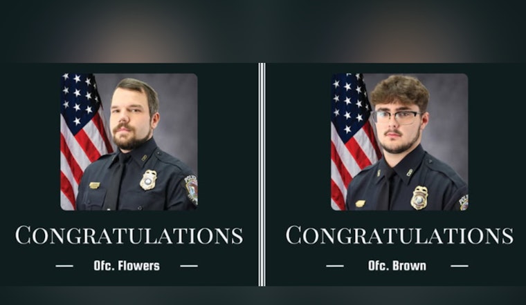 La Vergne Police Department Celebrates Two Officers Embarking on Solo Patrol After Rigorous Training