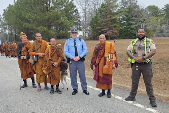 LaGrange, Georgia Embraces Buddhist Monks on Nationwide Peace Walk En Route to D.C.