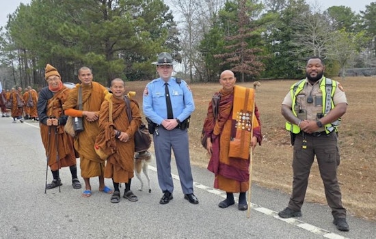 LaGrange, Georgia Embraces Buddhist Monks on Nationwide Peace Walk En Route to D.C.