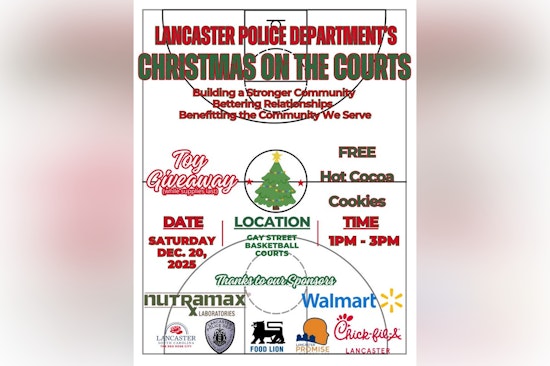 Lancaster PD Invites Community to 3rd Annual Christmas on the Courts Celebration with Free Toys and Festivities