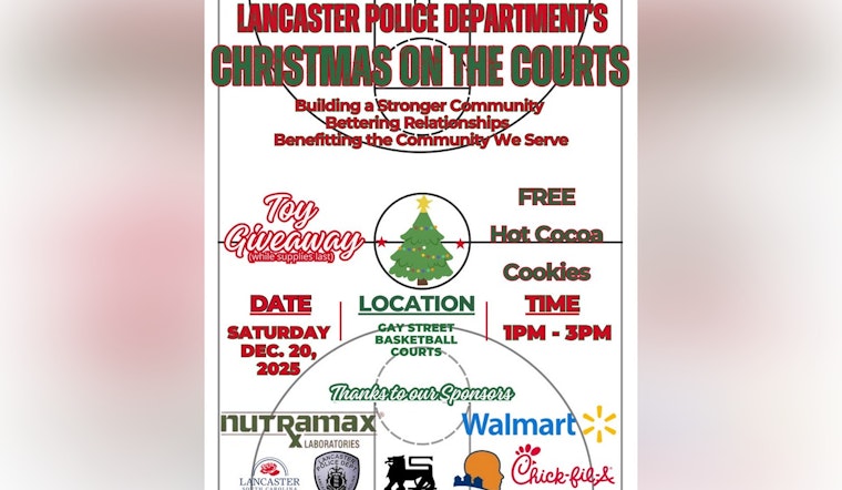 Lancaster PD Invites Community to 3rd Annual Christmas on the Courts Celebration with Free Toys and Festivities