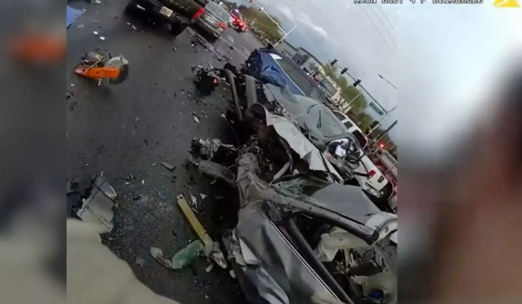 Las Vegas Police Release Shocking Footage of Fatal 12-Car Crash