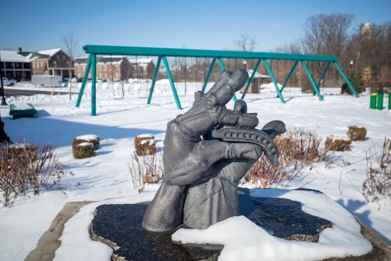 Lawrence Artist Brad Holmes' 'Bending Blue Notes' Sculpture Celebrates Blues Legacy at Fort Ben Cultural Campus