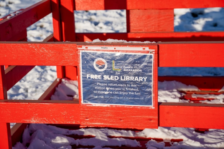 Lawrence Community Park Reopens Free Sled Library for Winter Fun