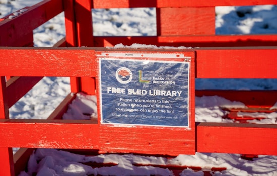 Lawrence Community Park Reopens Free Sled Library for Winter Fun