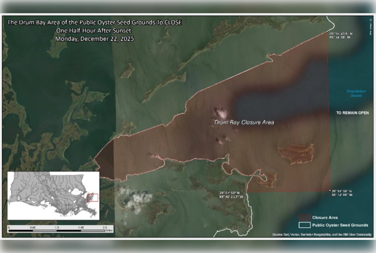 LDWF Announces Closure of Oyster Harvesting in St. Bernard Parish Areas to Protect Population