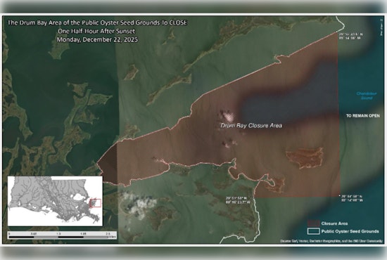 LDWF Announces Closure of Oyster Harvesting in St. Bernard Parish Areas to Protect Population