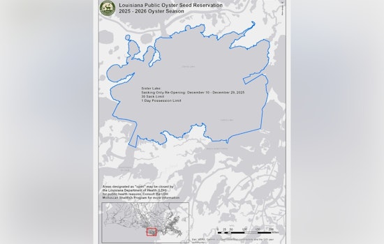 LDWF Announces Seasonal Reopening of Oyster Harvesting in Sister Lake with Strict Regulations for Sustainability