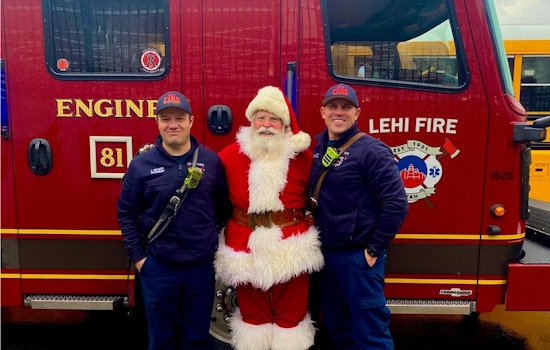 VIDEO: Lehi Fire Department Spreads Festive Cheer with Bear Hugs & Shopping with the Cops Event