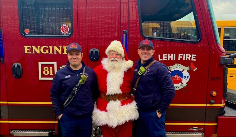 VIDEO: Lehi Fire Department Spreads Festive Cheer with Bear Hugs & Shopping with the Cops Event