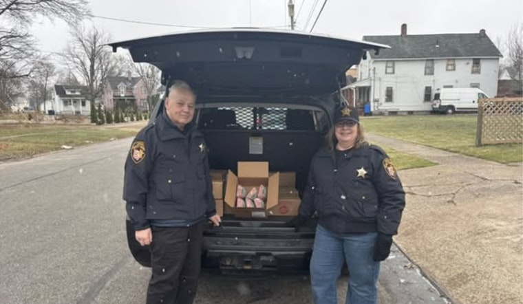 Lorain County Sheriff's Deputies Bring Holiday Cheer with Ham Donations to Families in Need